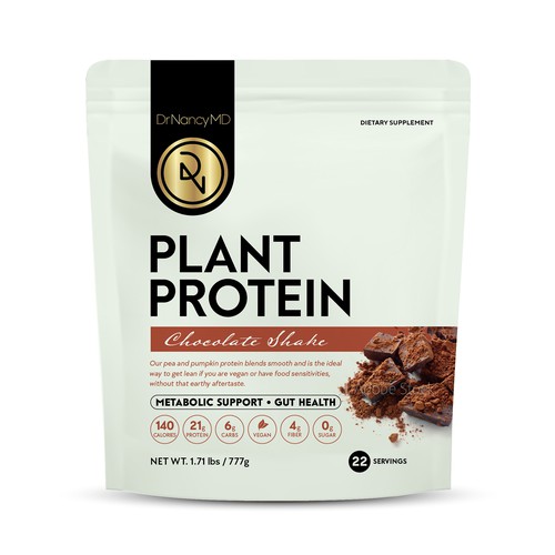 Bag design for protein powder