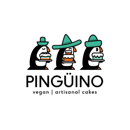 Three Pinguins and cake