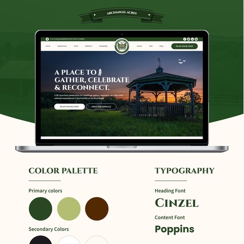Modern Farm & Retreat Website Design for Hospitality Brand