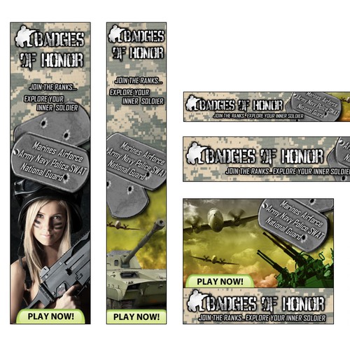 Campaign Military Game Banner Ads