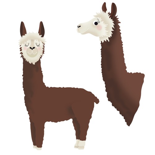 Character illustration of an Alpaca 