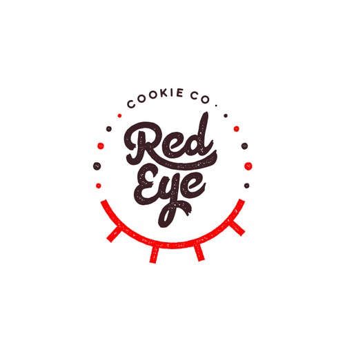 Logo concept for Red Eye. Cookie Co.