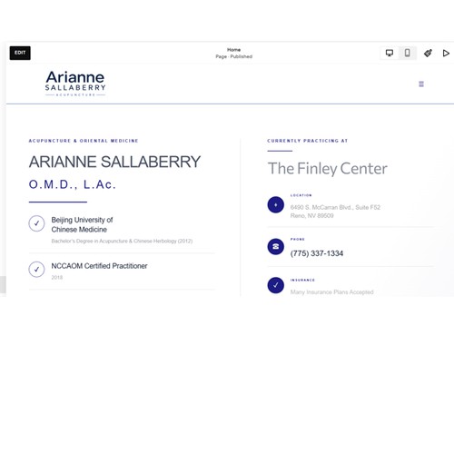 web development and optimization of Arianne sallaberry