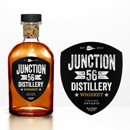 Logo and Label for Junction 56 Distillery