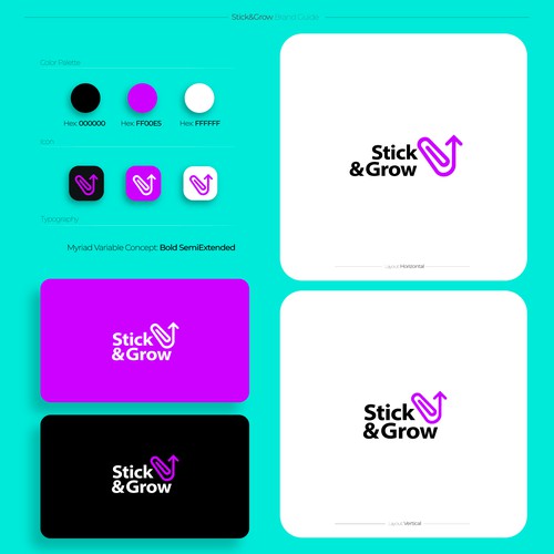 logo concept for Stick and Grow