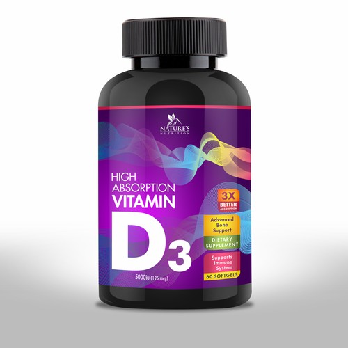 Natural Vitamin D3 Softgel Design 