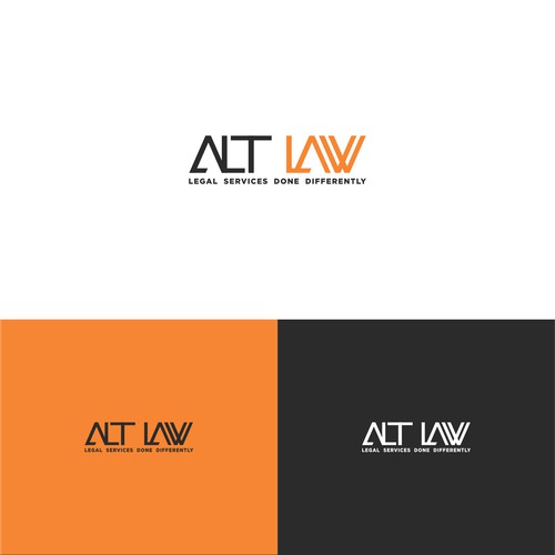 Modern Geometric Font Custom Logo for ALT LAW