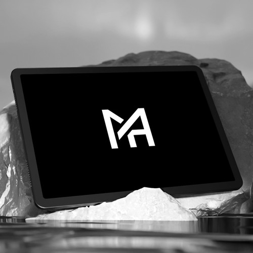 M and A letter Monogram Lettermark logo design