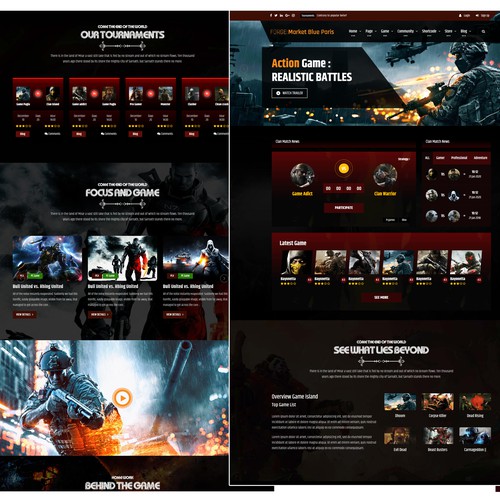 Gaming website design