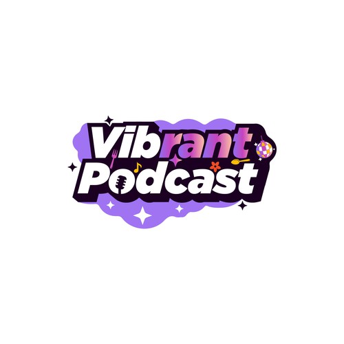 Logo for a podcast session