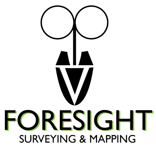 Logo for a surveying and mapping company