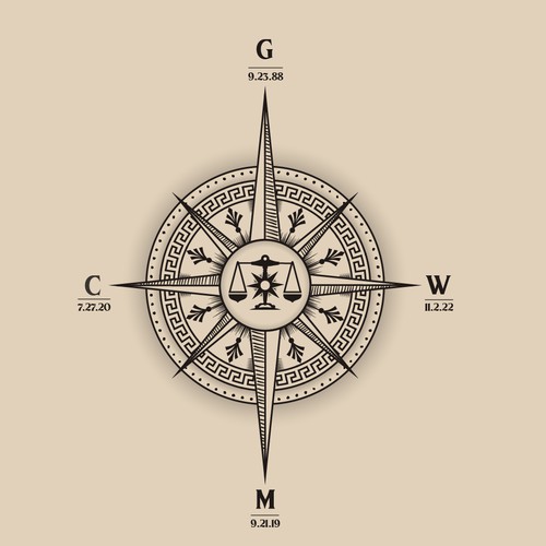 Classics Compass Tattoo for Law