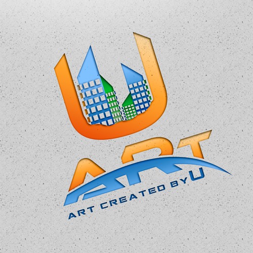 Maak het volgende logo voor U-Art  design