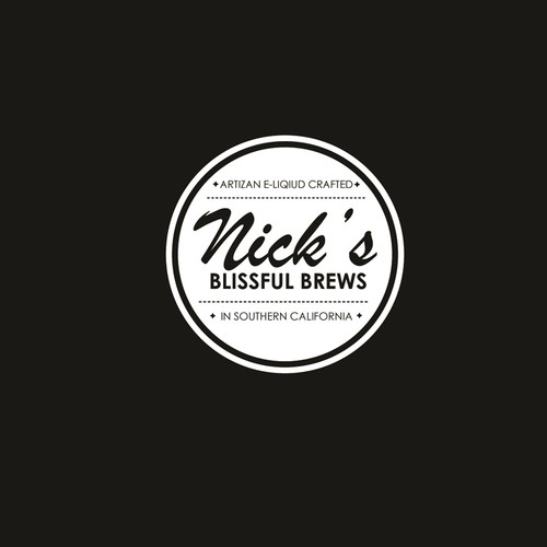 Nick's Blissful Brews E-Liquid Logo Design!