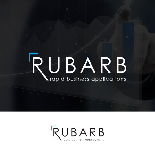 Clean letter logo for Rubarb