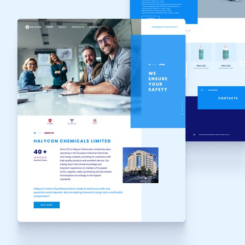 Crafting the Web Design for Halcyon Chemicals: A Digital Journey of Innovation and Trust.