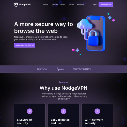 VPN Website UI Design