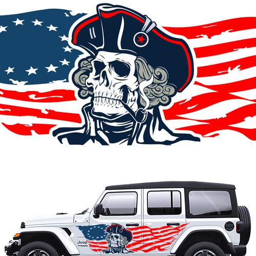 1776 SOLDIER Jeep decal