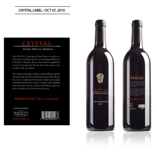 Package lable for wine botle