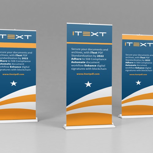 Roll up banner for Itext