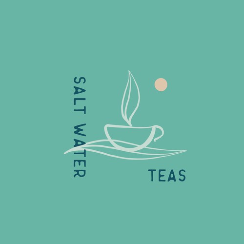 Logo for quality tea company caring about the ocean
