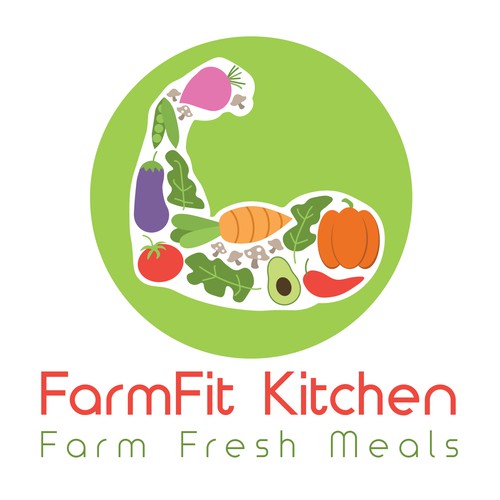 FarmFit Kitchen Logo Design