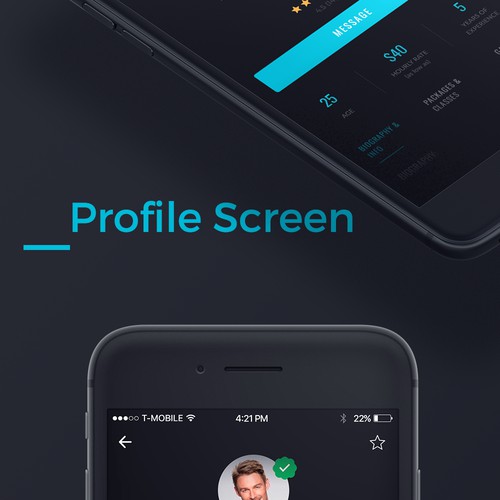 Trainers app Profile screen
