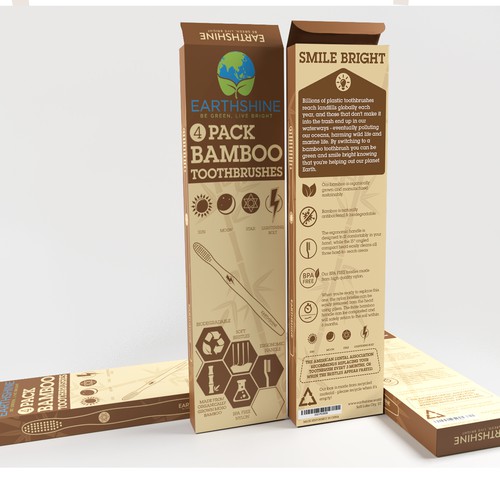 Fun and playful box for Earthshine Bamboo Toothbrushes