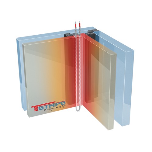 Make a cool 3D Grafik for a unique product: T-STRIPE window heating System!