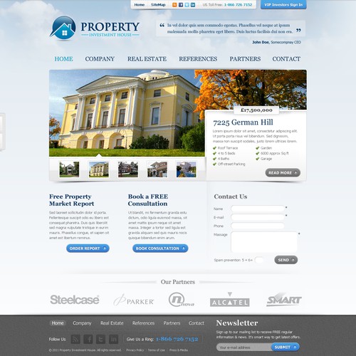 website design for Property Investment House