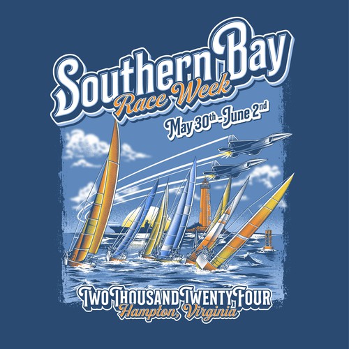 2024 Southern Bay Race Week T-Shirt Illustration