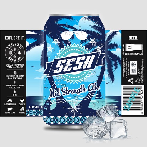 SESH Beer Label Design