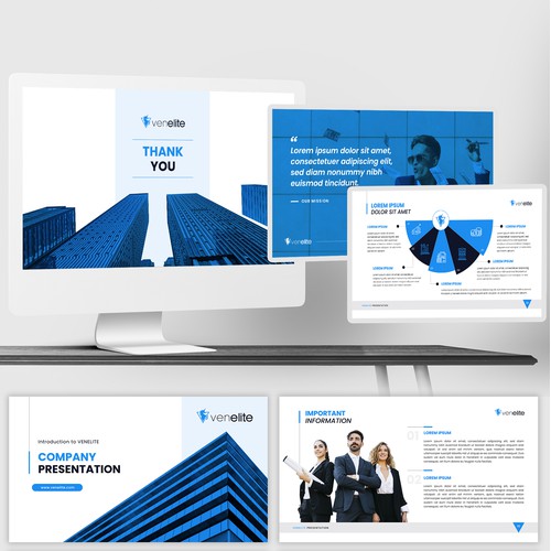 powerpoint master slide design for a fintech company