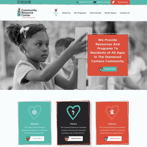 Appealing and modern website for Community Resource Center