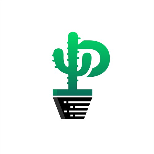 cactus letter P initial and available for sale