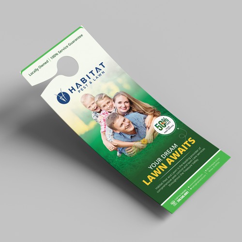 Modern Lawn Care & Landscaping Door Hanger Design