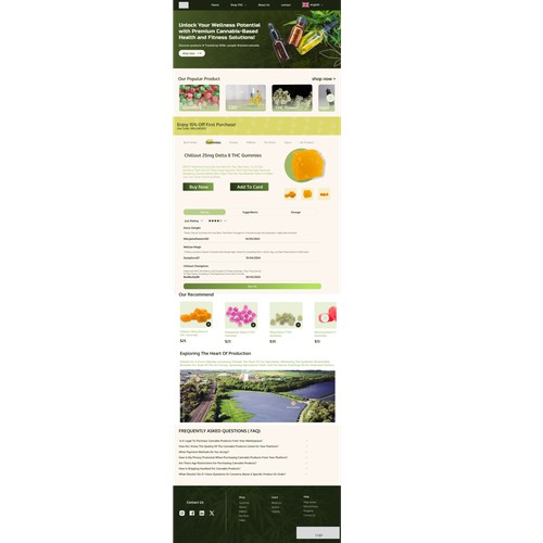 E commerce website for cannabis product