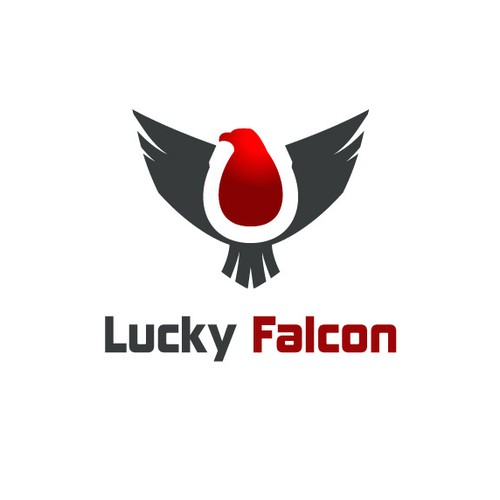 lucky falcon logo design