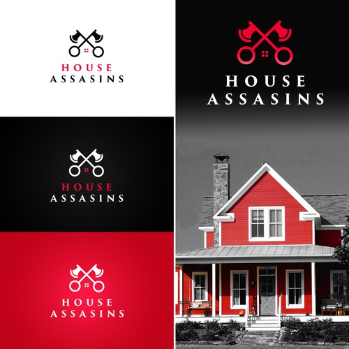 Logo for real estate agency called "house assasins"