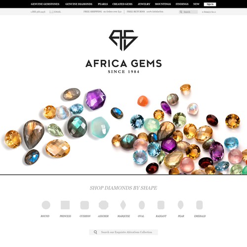 Jewelry Website Landing Page