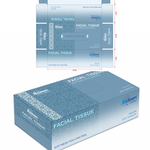 the Bcleen facial tissue box