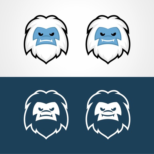 Vector illustration of Yeti face for winter apparel company
