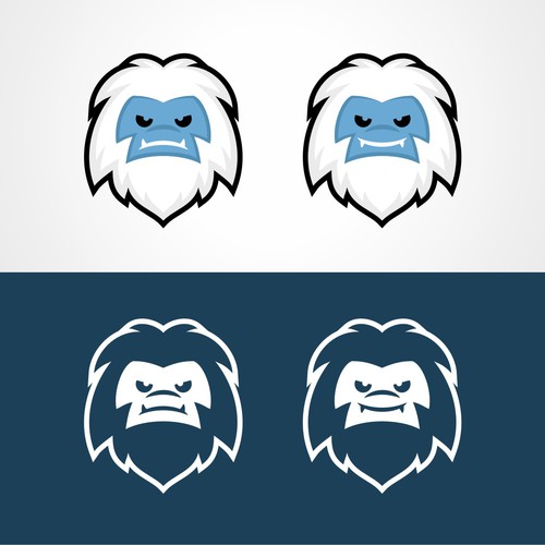 Vector illustration of Yeti face for winter apparel company