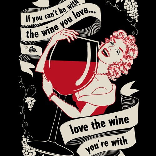 Create A Vintage Wine T-shirt for women - This Winning Image Will Be Famous