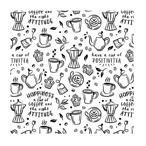 Doodle style illustration for a mug
