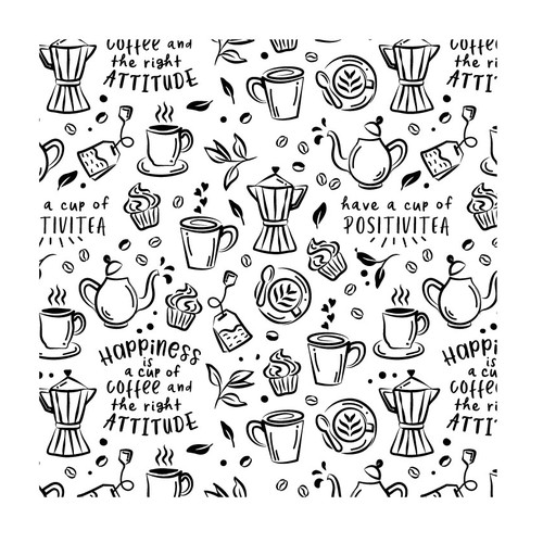 Doodle style illustration for a mug