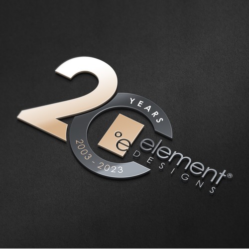 Custom High-end Modern Furniture Manufacturer's 20th Anniversary Logo