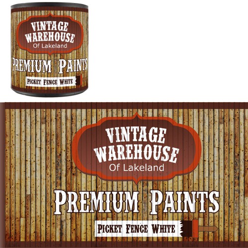 Paint Can Design for Private Paint Line - Light Wood