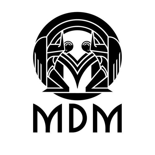 Artdeco style logo for MDM NYC