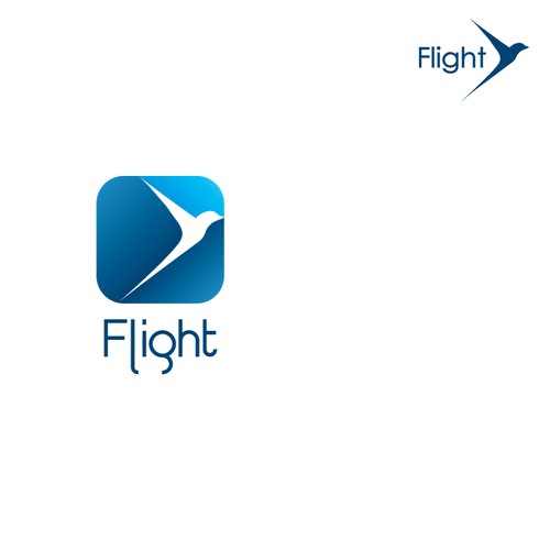 Create a simple yet powerful logo that conveys breakthrough and achievement for Flight